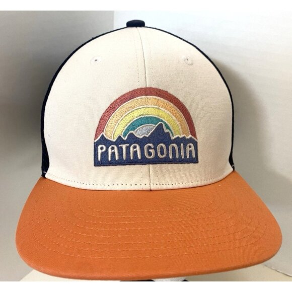 Patagonia Hat Snapback Trucker Cap Mesh Back Rainbow Youth OSFM EUC - Picture 1 of 6